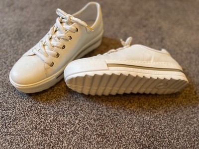 Gabor Sneaker Weiß Leder Plateau Gr. 7 Damen Turnschuhe Top Zustand
