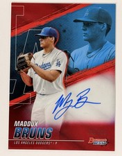2021 Bowman's Best #B21-MB Maddux Bruns Best of 2021 Autographs Red #/10