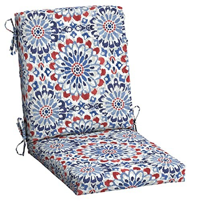 #ad Arden Outdoor Patio Dining Chair Cushion 20x44 Rain Proof 1 Pack Clark Blue $51.58