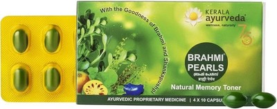Kerala Ayurveda Brahmi Pearls (40 Capsules) Herbal Ayurvedic Memory Wellness