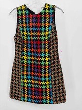 Alice + Olivia Black Size 0 Printed Bodycon Knee Length Sleeveless Dress