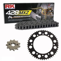 Kettensatz Suzuki DR 125 SM 08-13 Kette RK 428 MXZ 130 Offen 16/50