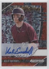 2020 Panini Prizm Draft Picks Red Donut Circle 10/99 Kale Emshoff Auto 0it8