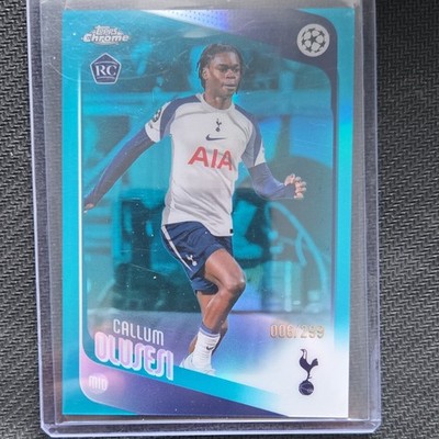 Topps Chrome 2025-26 Callum Olusesi Tottenham Teal Rookie /299 #134 UEFA
