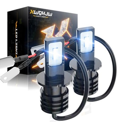 H3 LED Fog Light Bulb Conversion Kit Super Bright Super White High Power