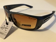 X Loop HD Sunglasses 8XHD337304 Amber Brown Lens 3373 Carbon Fiber Gray Black