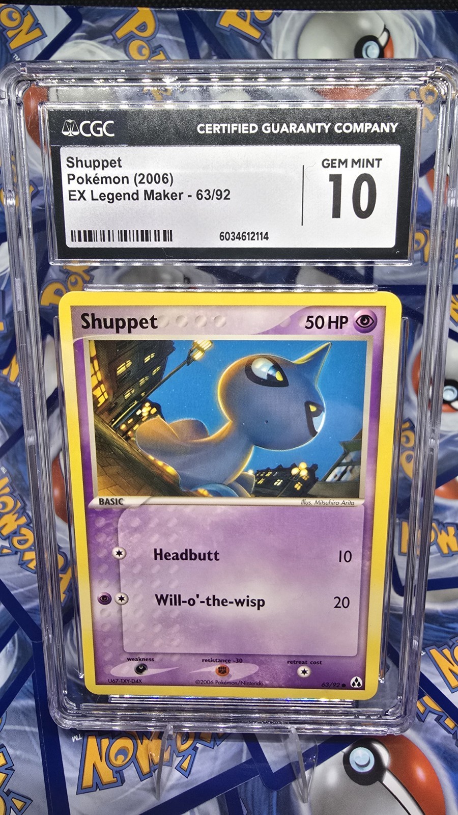 Pokémon TCG Shuppert #63/92Gem Mint 10 Ex Legend Maker