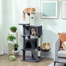 140cm PawHut Cat Tree with Sisal Scratching Posts, Cat Houses Refurbished