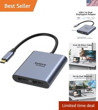 High-Performance USB-C Dual Monitor Adapter: 4K 60Hz DisplayPort Compatibility