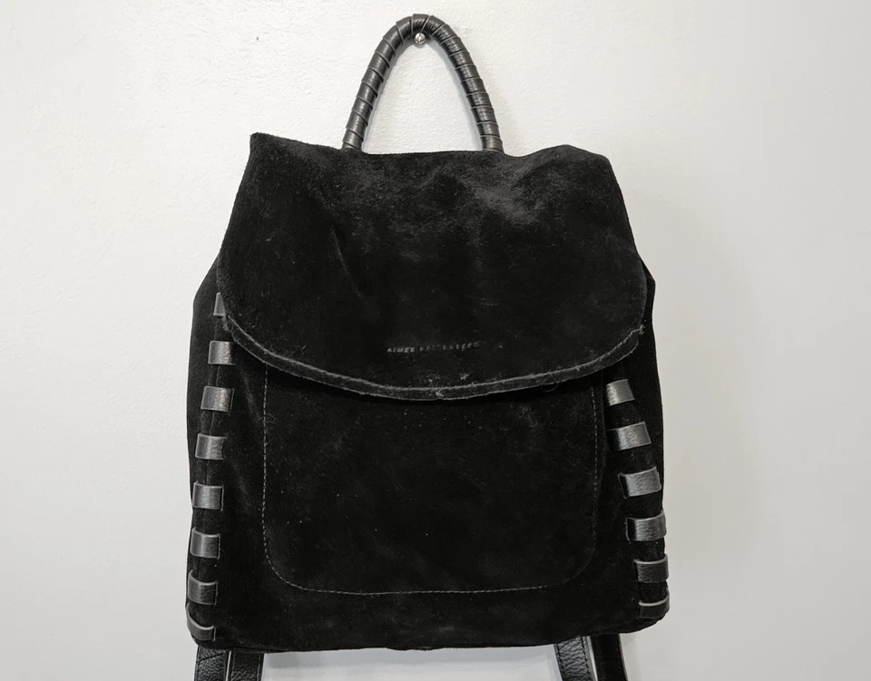 Сумка рюкзак Aimee Kestenberg Zen черная натуральная замша кожа - Изображение 2 из 4