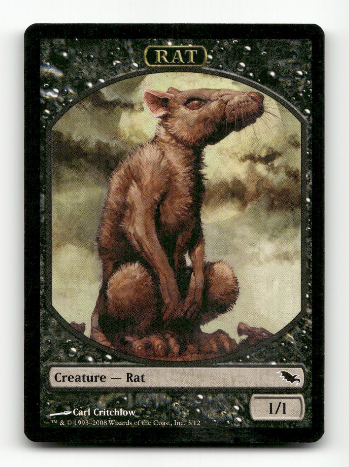 Rat Token Shadowmoor #3 Token Magic the Gathering