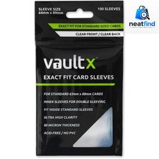 Exact Fit Sleeves 100 Pack Perfect Inner Sleeves for Trading Cards, Clear