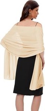 Sheer Shawls and Wraps for Evening Dresses Chiffon Capes for Women Soft Weddi...