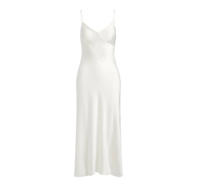 skims lace dress white LACE SHAPEWEAR MINI SLIP DRESS | IVORY