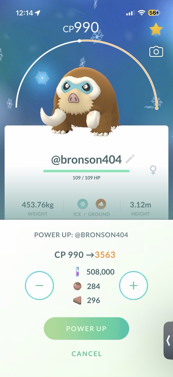 Mamoswine Level 50 3 Moves Unregistered MasterLeague