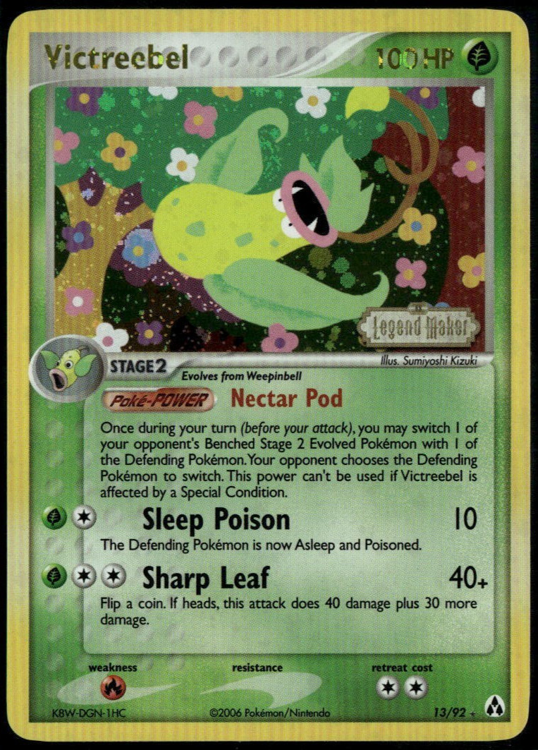 Victreebel Reverse Holo 13/92 ex Legend Maker 2006 LP Pokemon Card