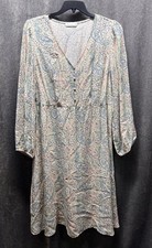 89th & Madison Women’s Size XL Pastel Paisley Boho Inspired Peasant Dress