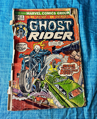 Ghost Rider #4 (1974) Marvel Comics Death Stalks the Demolition Derby!