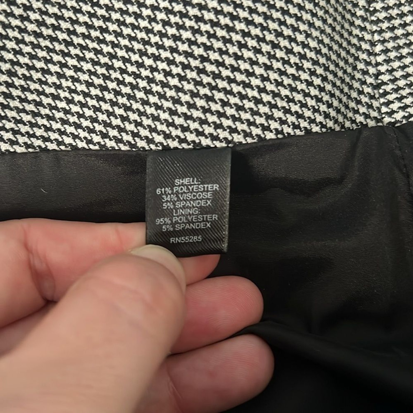 Express Black/White Button Back Pencil Skirt Size… - image 5