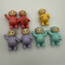 Vintage Teletubbies Lot Of 7 SOMA Collectible 2 Figures Toys Purple Pink