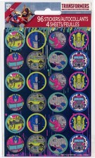Hasbro Transformers Sticker Pack - 4 Sheets 96 Stickers Total Hasbro Transformers Sticker Pack - 4 Sheets 96 Stickers Total