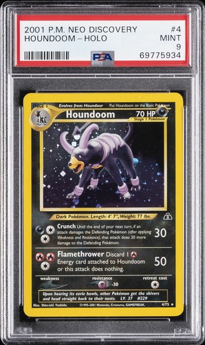 2001 POKEMON NEO DISCOVERY #4 HOUNDOOM-HOLO PSA 9