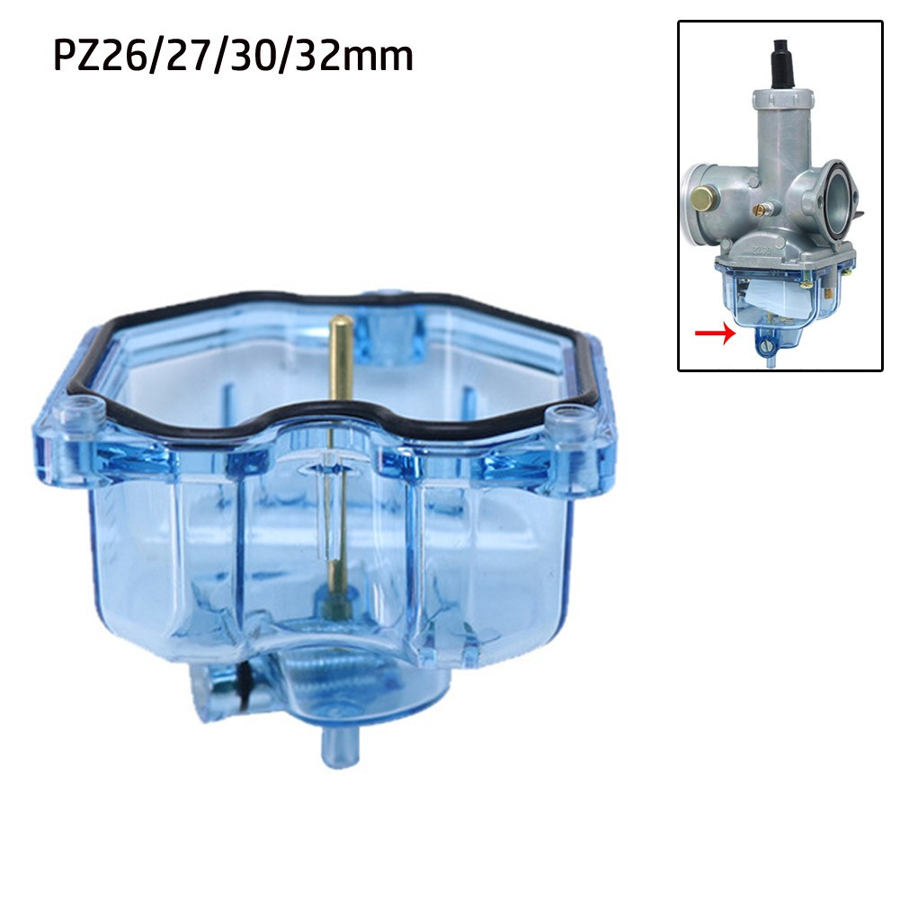 Clear Blue Transparent Carburetor Float Bowl Compatible with PZ26 PZ27 PZ30 PZ32 Models