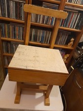 Child's Wooden Chair/ hidden box 1960's.