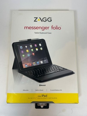 ZAGG Messenger Folio 9,7'' iPad Tastatur Hülle Bluetooth Schwarz - Getestet & Funktioniert