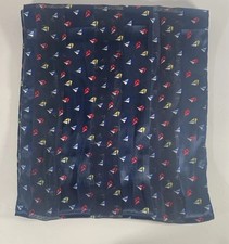 Woman Scarf Blue With Colorful Sailboats Length: 58 Ins Width: 13 Ins