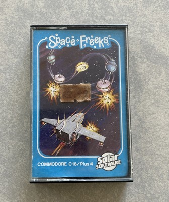 Commodore C16/Plus 4 - Space Freeks - seltenes Kassettenspiel - funktionstüchtig