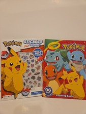 Pok mon Collectible Stickers Activity Book Combo Purchase With Coloring Book