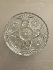 Vintage Set of 6 Anchor Hocking Clear Glass Prescut Coasters Beautiful set! UEC