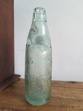 VICTORIAN CODD MARBLE BOTTLE E SCOTT  DRIGHLINGTON (LEEDS) c1900