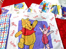 Winnie the Pooh 5-Pc Crib Sheet Set Vtg 1996 Flat/Fitted/P'case/Comforter/Ruffle
