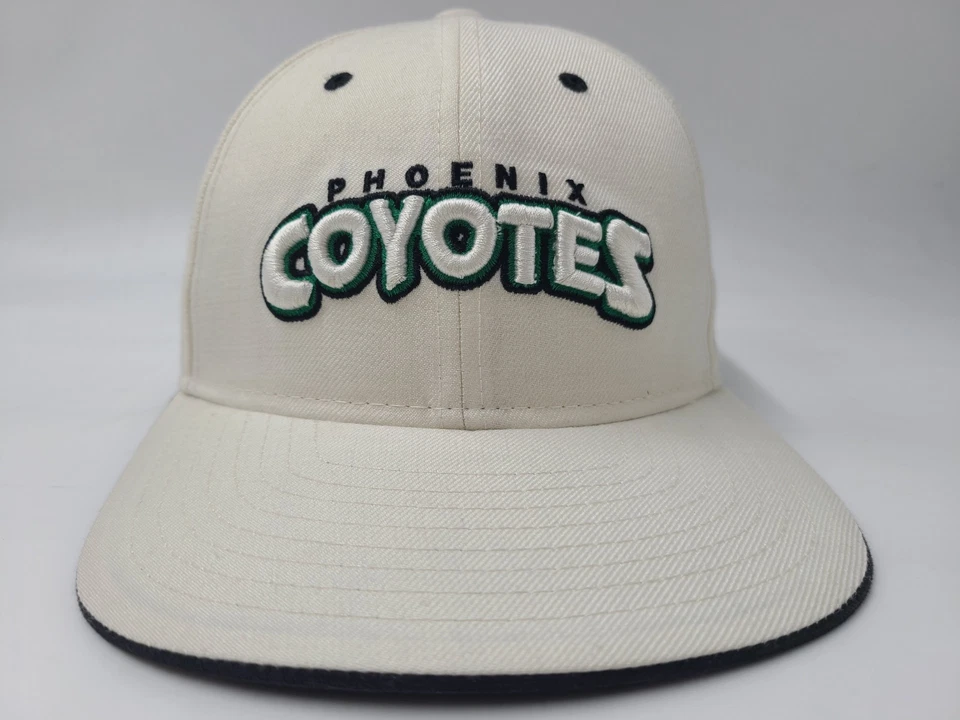 Gorra ajustable vintage Phoenix Coyotes New Era mezcla de lana NHL hockey blanca Foto 2 de 4