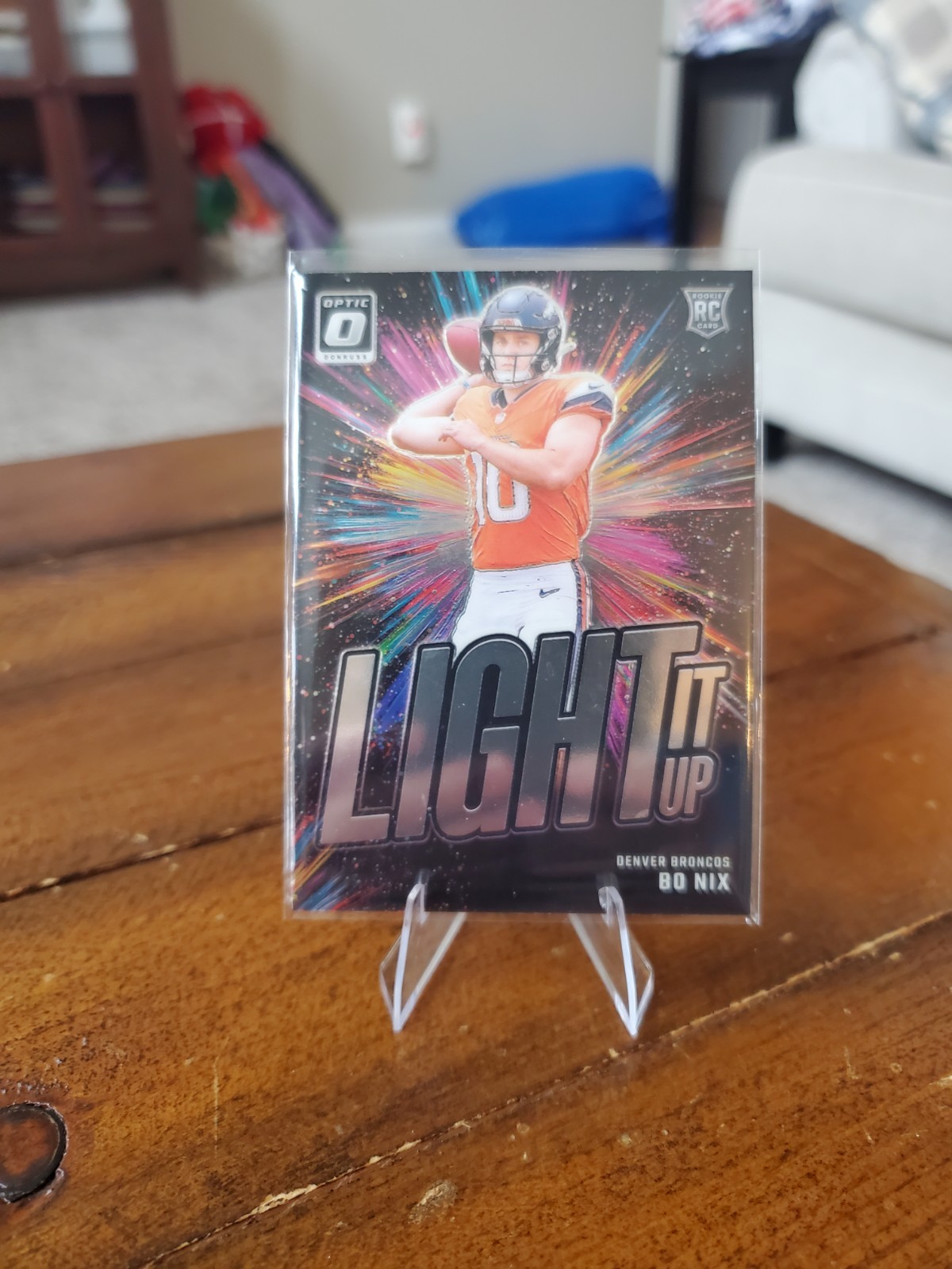 BO NIX ROOKIE CARD 2024 Panini Donruss Optic -Light It Up RC #6 Broncos