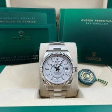 2025 NEW Rolex Sky-Dweller 42mm - White Dial - White Gold Fluted Bezel - 336934 3