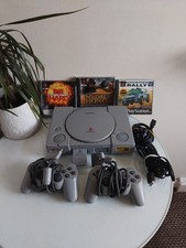 Sony Playstation 1 PS1 SCPH-9002 Console Bundle 3 Games 2x duelshock controllers