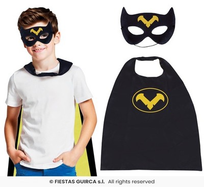 Kinder Batman Maske & Cape Set Jungen DC Superheld Welttag des Buches 4-8