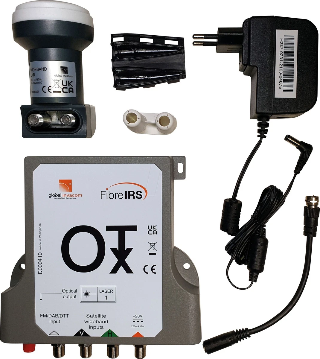 Invacom OTX KIT 1310 repuesto para LNB óptico - hasta 32 conexiones de fibra óptica incl. WB LNB