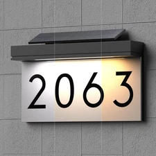 House Numbers Address Plaques 3 Lighting Colors & 3 