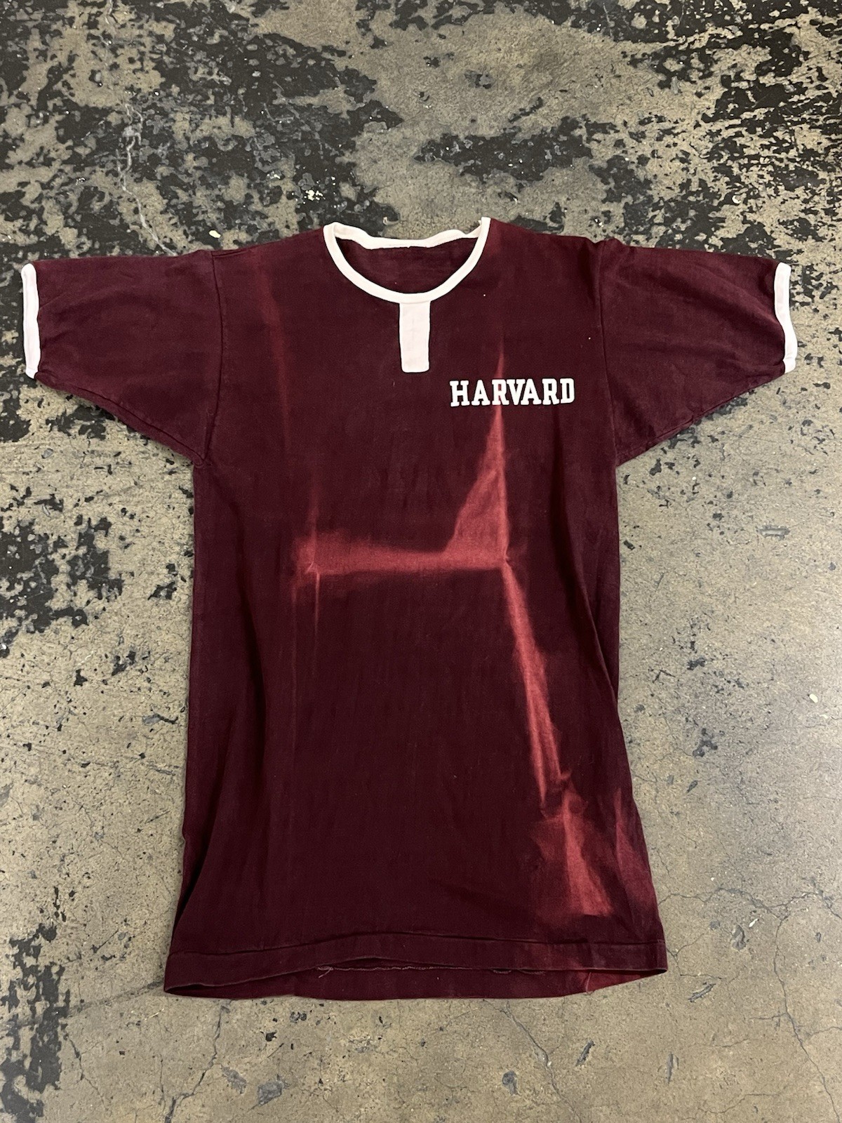 FILA T shirt canottaggio Harvard Crew anni 40 50 Champion Running Man RARA taglia S M sbiadita