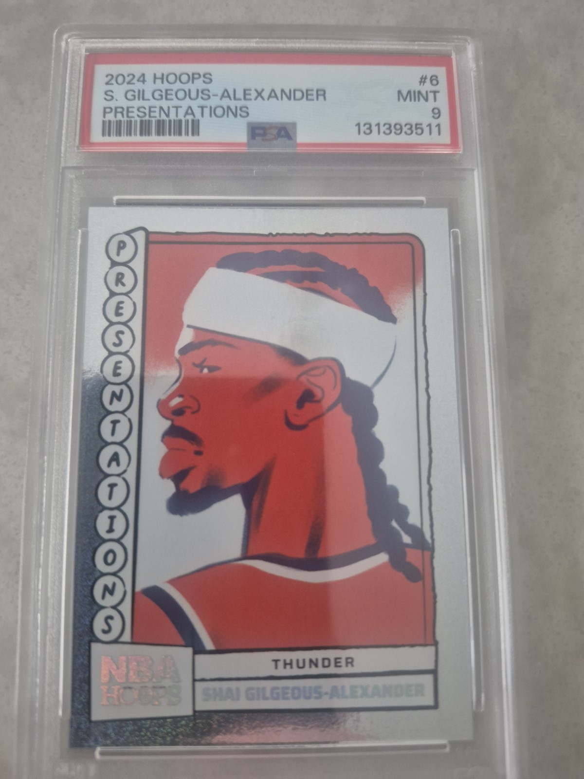 2024-25 Shai Gilgeous-Alexander SSP Hoops Presentations  PSA 9 OKC Thunder MVP