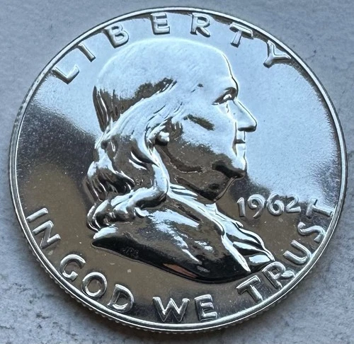 1962 Proof Franklin Half Dollar 90% Silver-INV#8762
