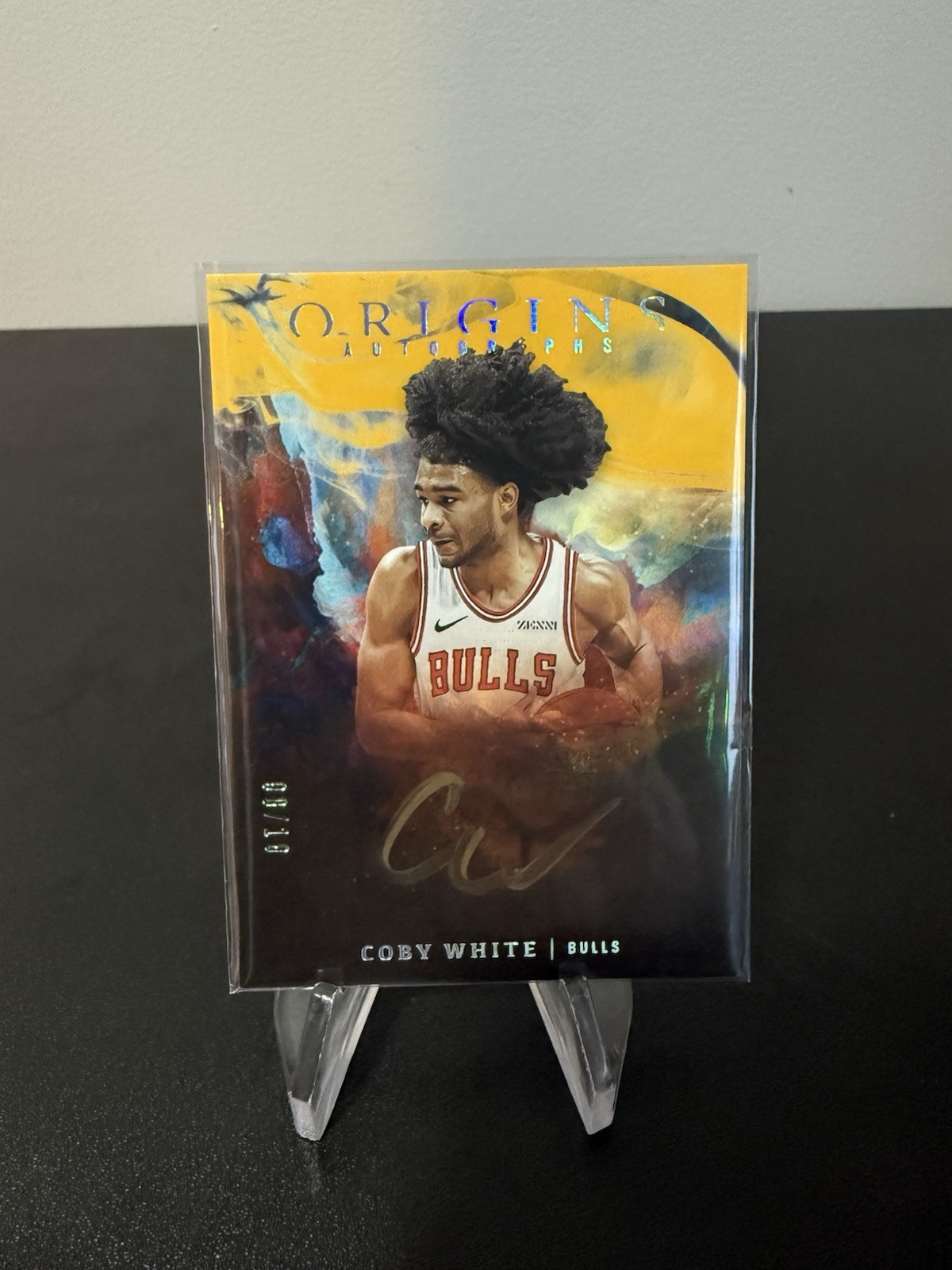 2019-20 Panini Origins - Origins Autographs Coby White #OA-CWT Gold Ink 8/10