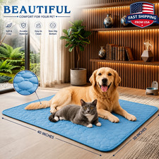 Dog Cooling Mat Pet Bed Summer Ice Pad Washable Cool Blanket For Large Dogs Cats