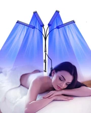 360° UV Tanning Lamp Blue Light Solarium Lamp Bronze Body Facial Tanning 432 LED