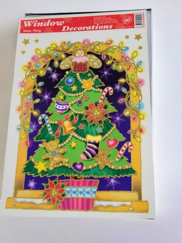 4 Sheets Christmas Window Clings Stickers Decals Decorations Xmas FREE SHIPPING! - 第 4/9 張圖片