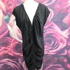 Zara Women's Black Sleeveless Drawstring Dress Size S